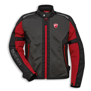 Ducati Speed Air C2 Fabric Jacket by Spidi in Black/Red 98107133X