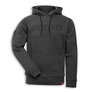 Ducati Logo Hooded Sweatshirt Anthracite Grey 98770341X