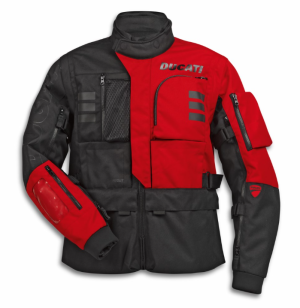 Ducati Explorer Fabric Jacket by Spidi in Black / Red 98108818X