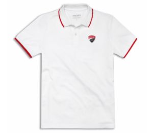 Ducati Corse Logo Short-Sleeved Polo Shirt WHITE 98771107X