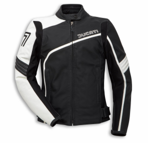 Ducati 77 Women's Leather Riding Jacket by Dainese