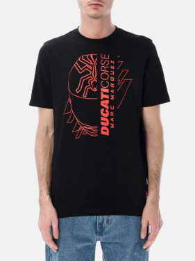 Ducati Dual Marc Márquez Helmet T-shirt – Official MotoGP - Black