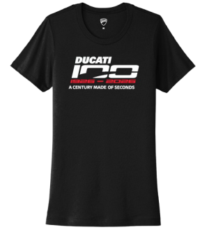 Ducati One Hundred Women's T-Shirt BLACK