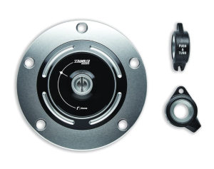 Ducati Next-Gen Scrambler and 1100 Billet Aluminum Tank Cap in Silver 97780072AA