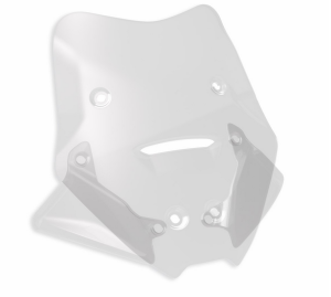 Ducati Multistrada V4 2021-2024 Gran Turismo Clear Windscreen with Clear Side Deflectors 97181201AA