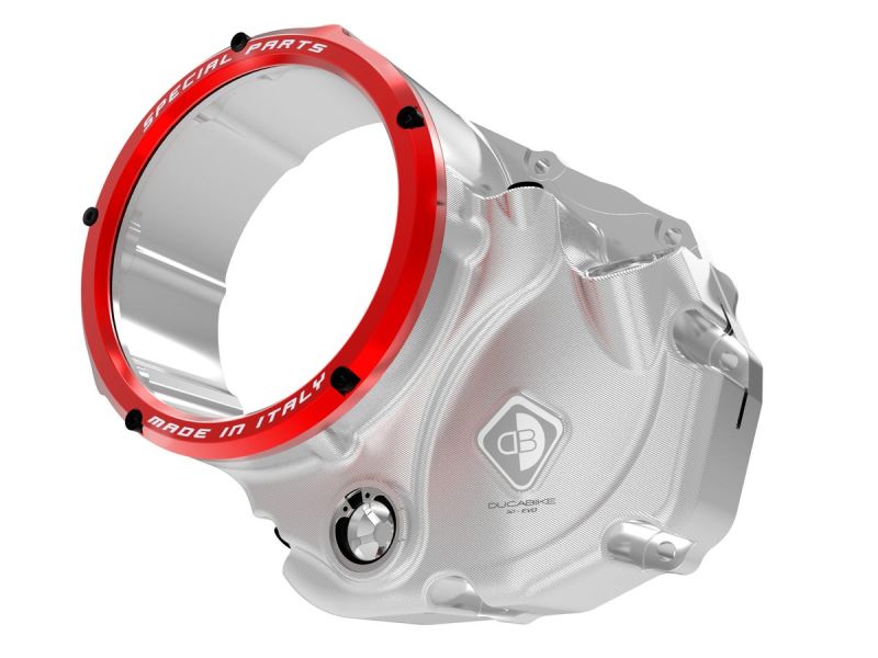 DUCABIKE クラッチカバーCCDV06ED DIAVEL DVTmulti Ducabike Diavel 1260 Clear Clutch Cover - AMS Ducati