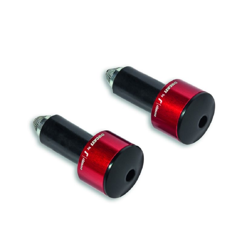 DUCATI by rizoma ハンドルバーエンド　レッド Ducati by Rizoma Weighted Handlebar Ends 97380951AX - AMS Ducati