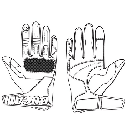 Ducati Company C2 Fabric-Leather Gloves by Alpinestars - AMS Ducati