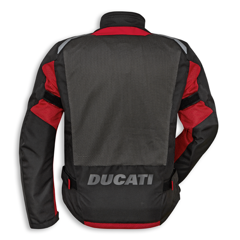 Ducati Speed Air C2 Fabric Jacket by Spidi in Black/Red 98107133X