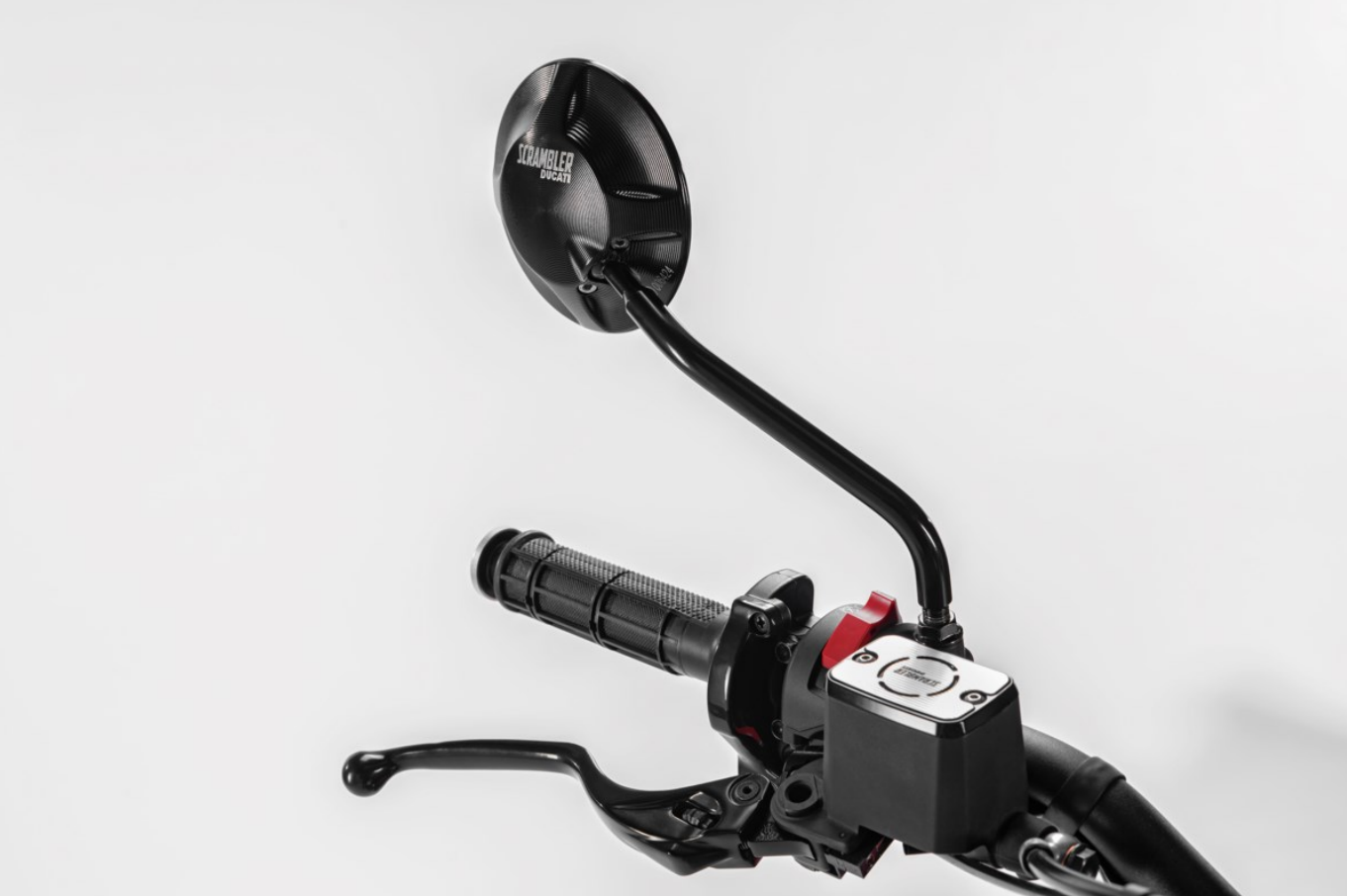 Ducati Scrambler ブラックミラー 968810111AA Ducati Scrambler Aluminum Rear-View Mirrors - AMS Ducati